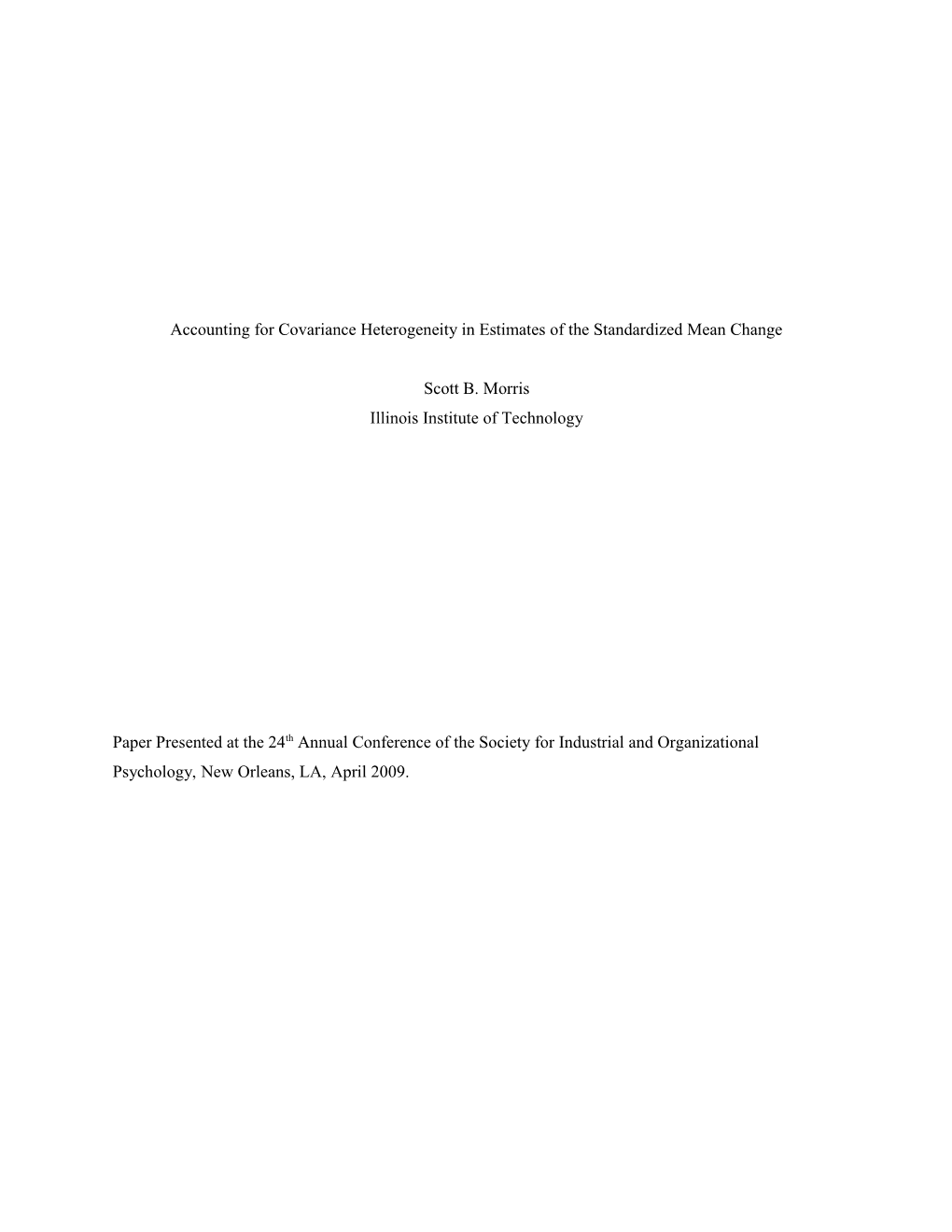 Estimating The Standardized Mean Difference With Heterogenous Groups