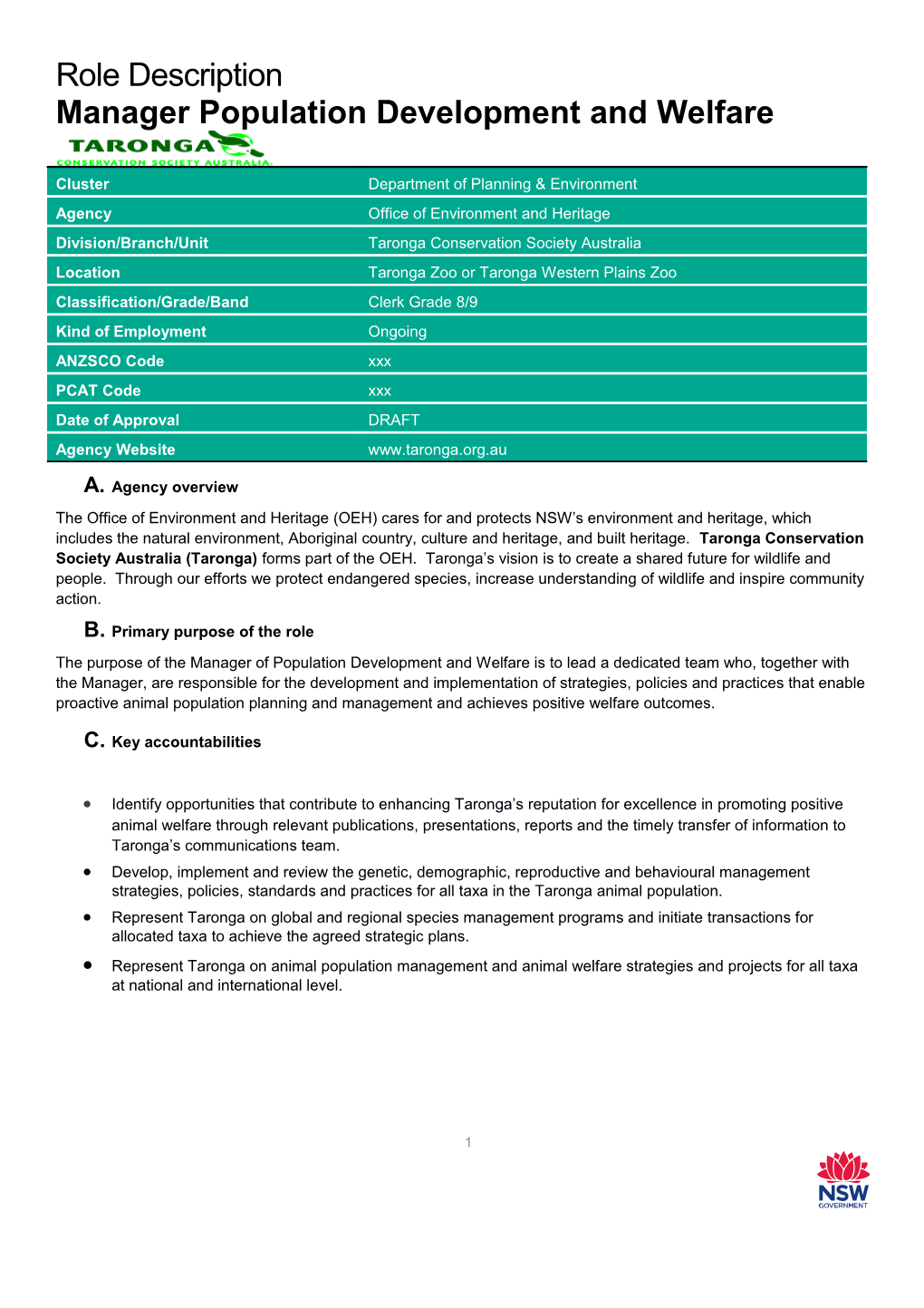 Role Description Re Director Corporate Services s1