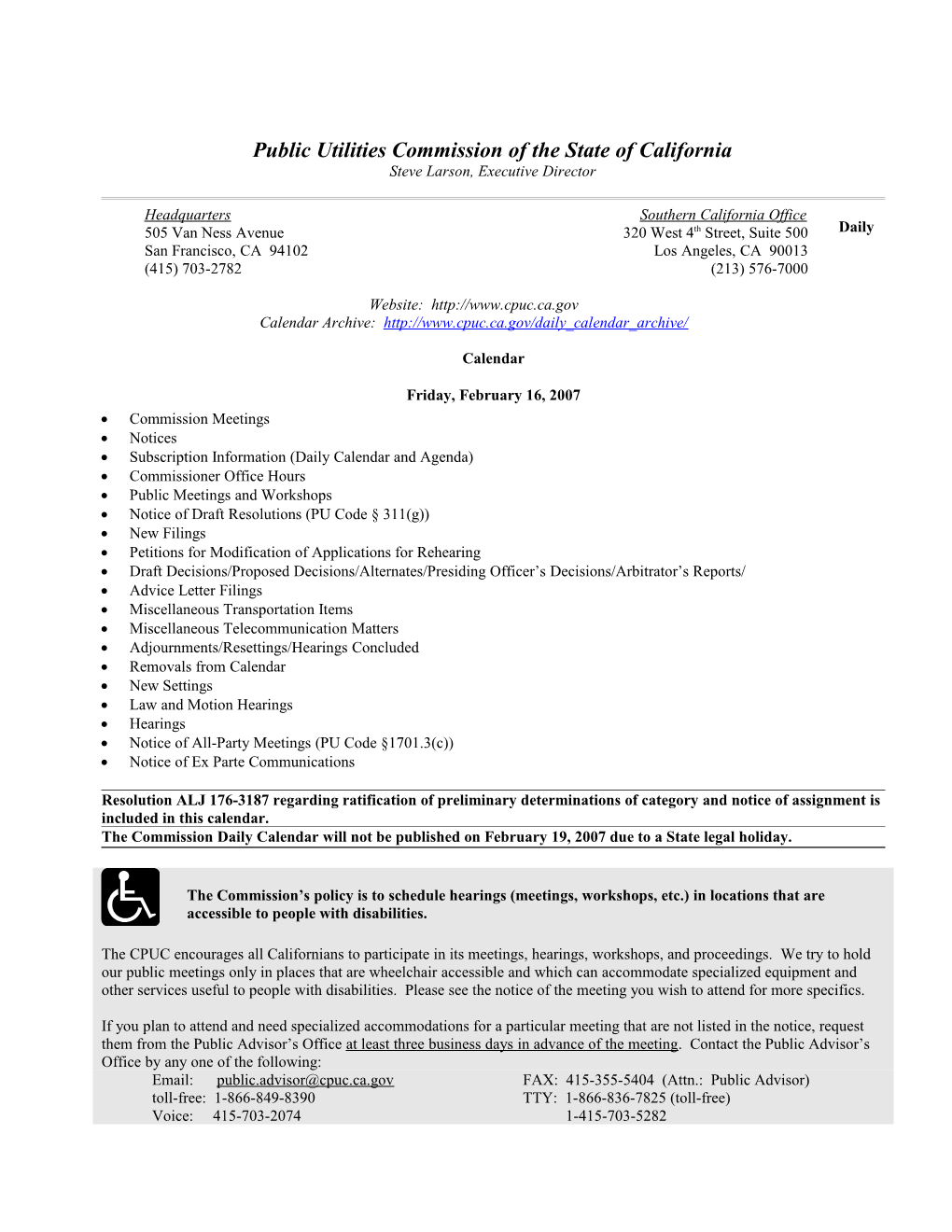 Public Utilities Commission of the State of California s94