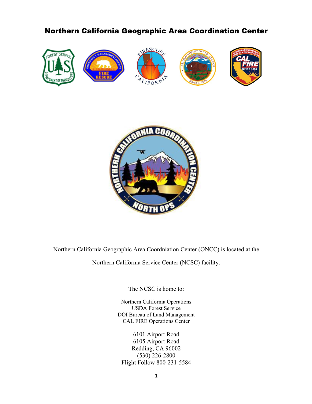 Northern California Geographic Area Coordination Center