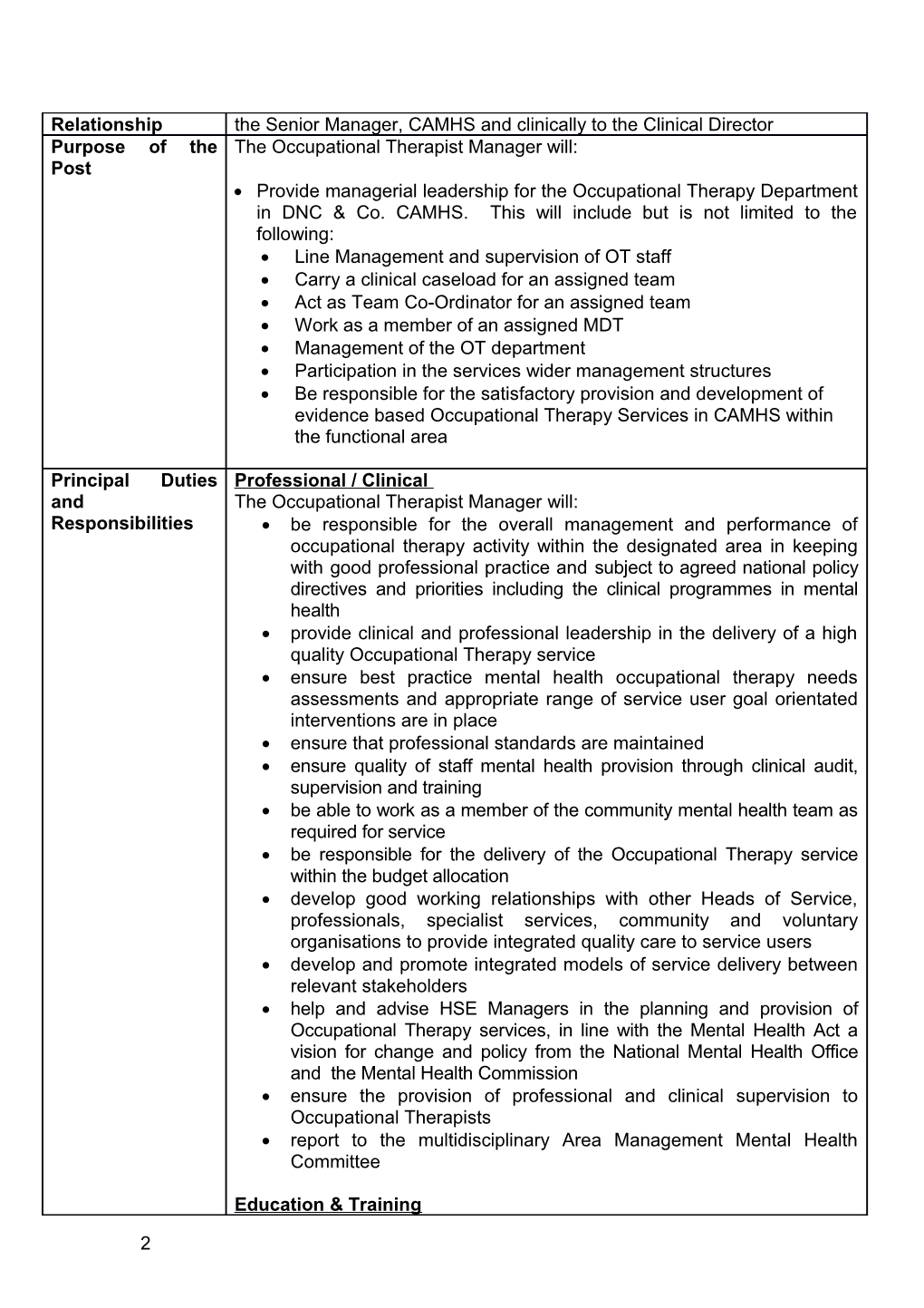 Job Specification & Terms and Conditions s8