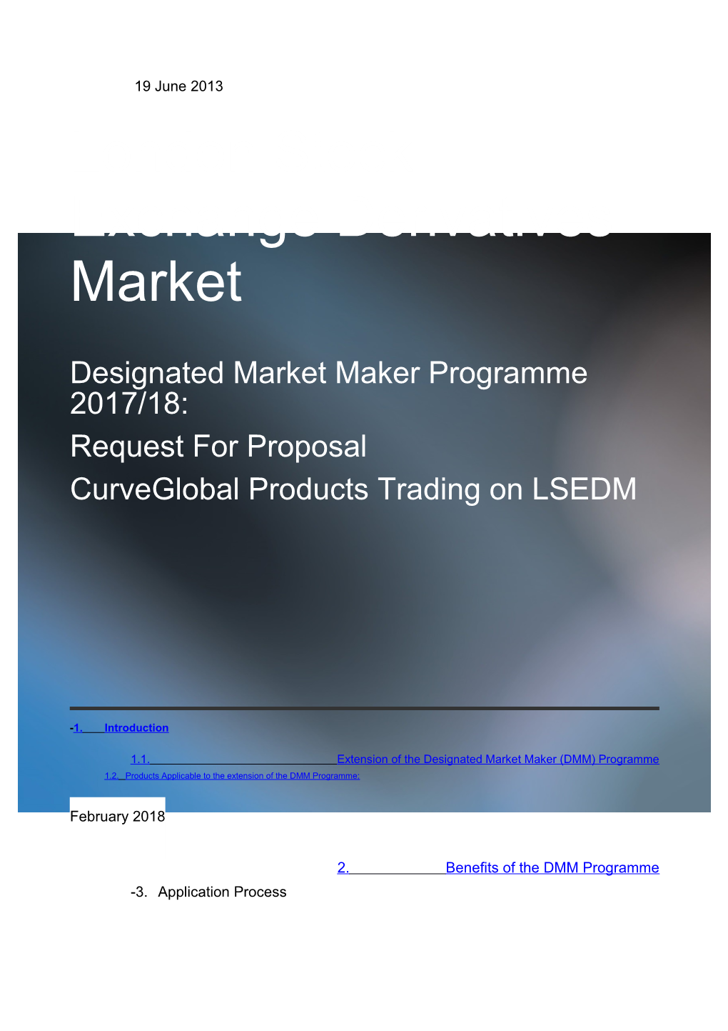 1.2. Products Applicable to the Extension of the DMM Programme: 4