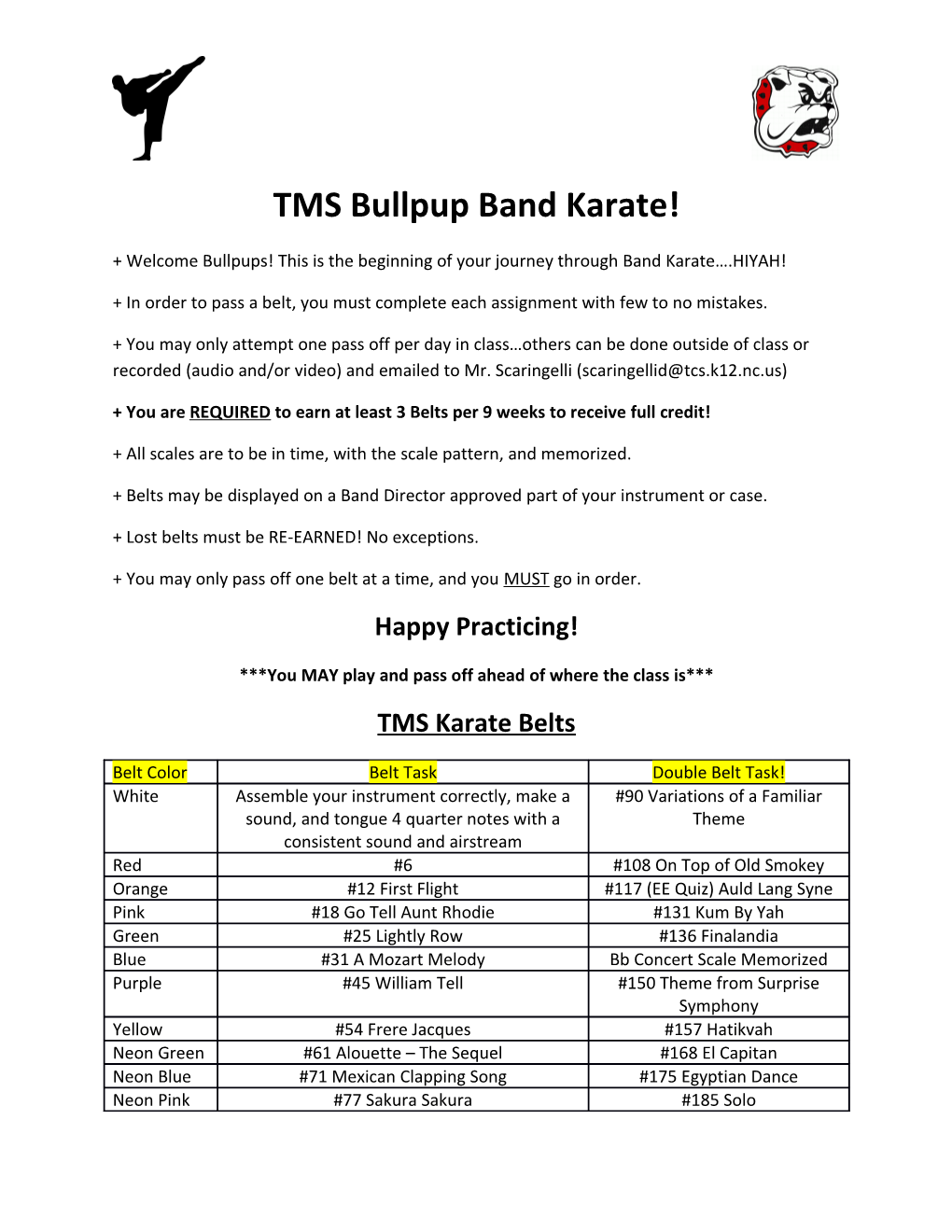 TMS Bullpup Band Karate!