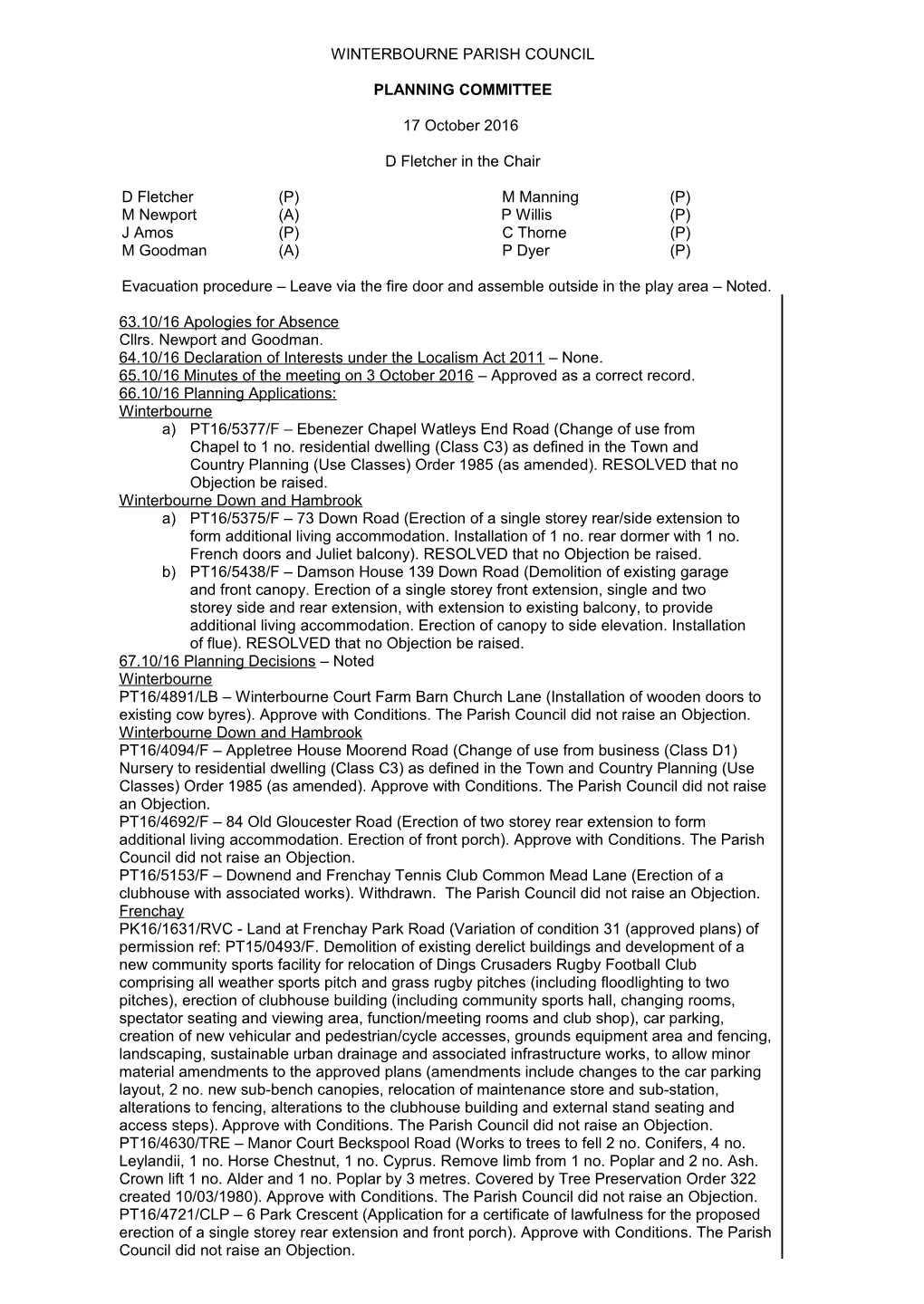 Winterbourne Parish Council s1