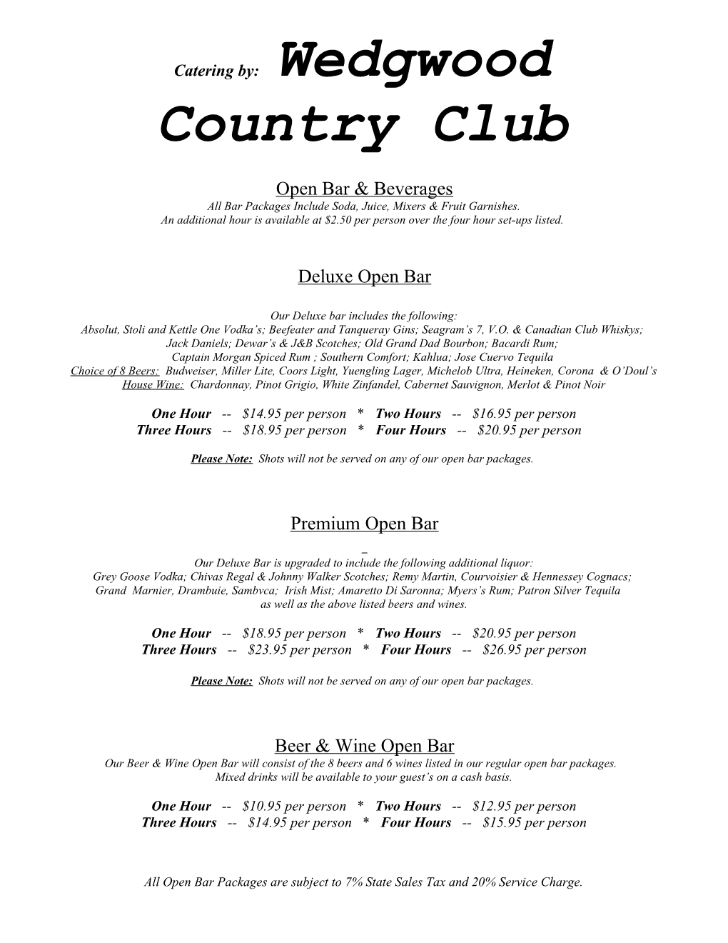 Wedgwood Country Club