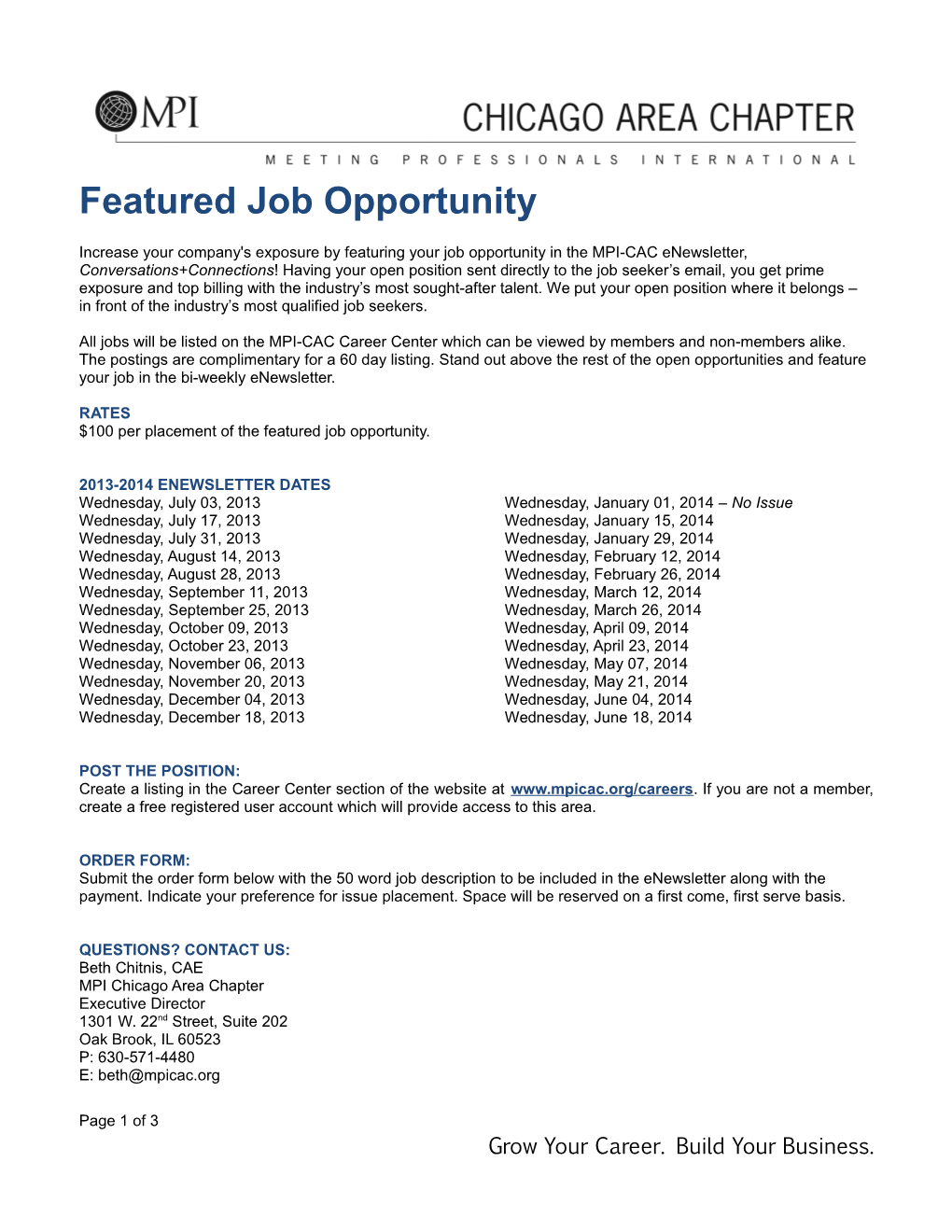 Featured Job Opportunity