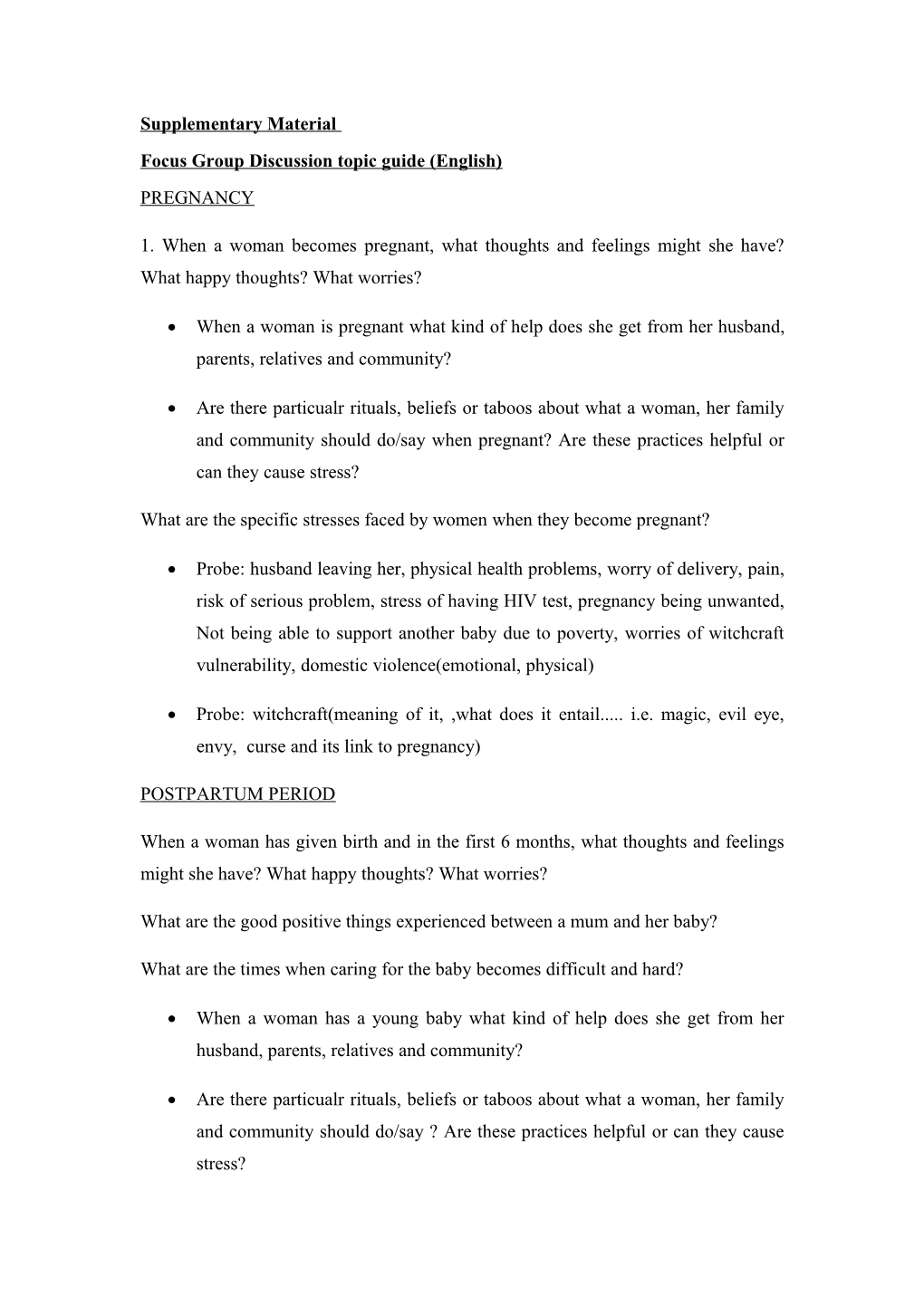 Focus Group Discussion Topic Guide (English)