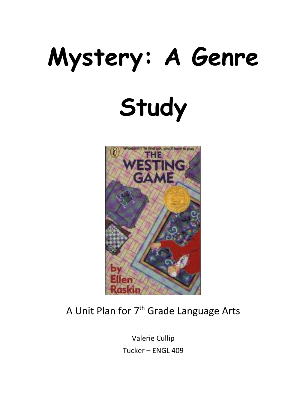Mystery: a Genre Study