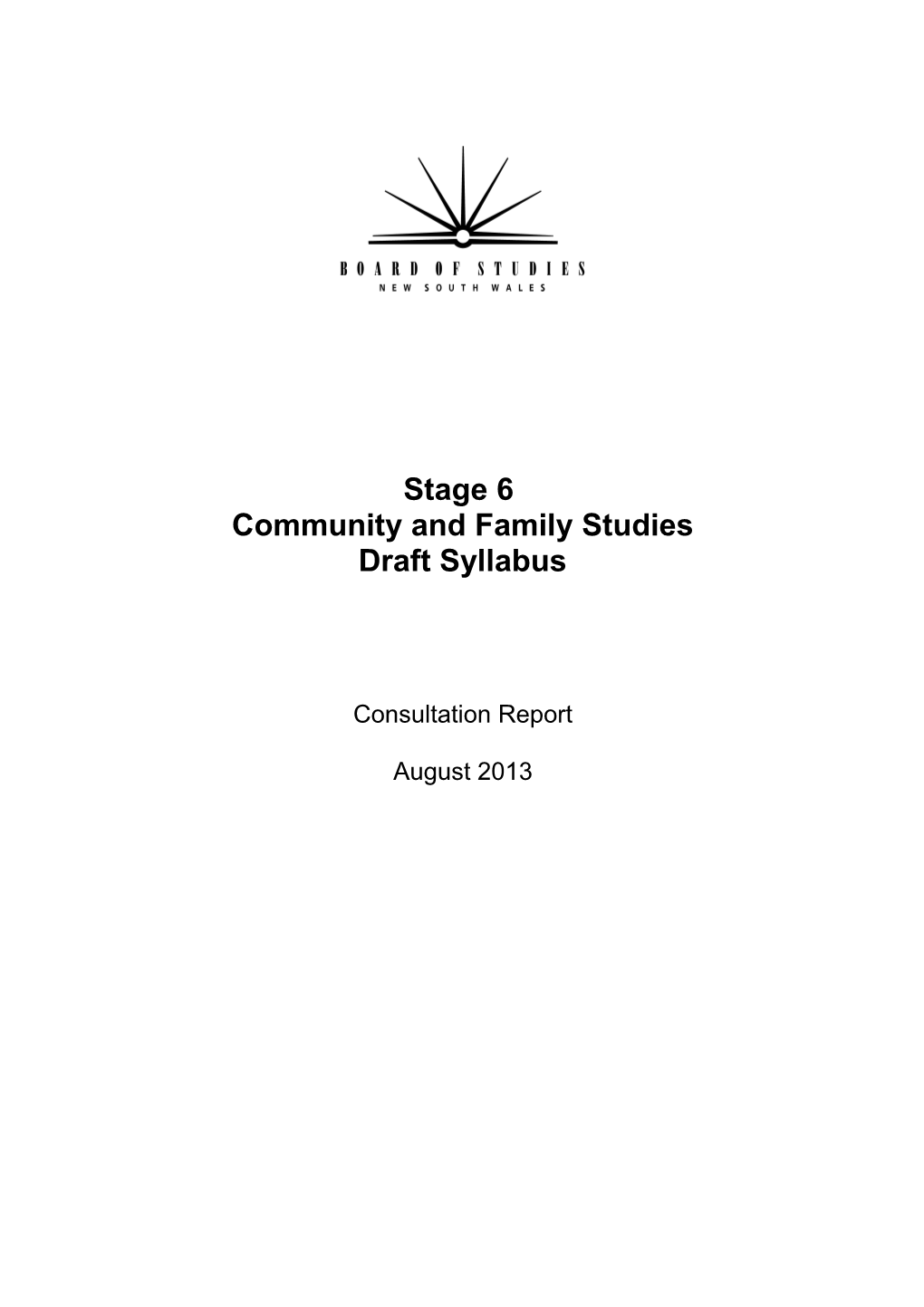 Community and Family Studies s1