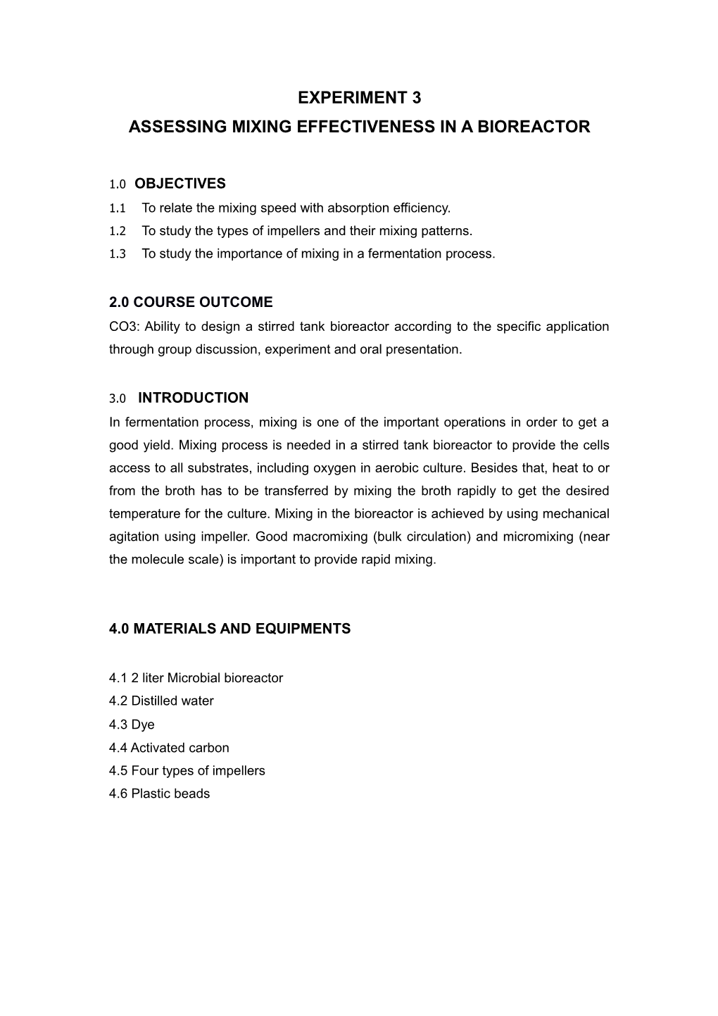 Assessing Mixing Effectiveness in a Bioreactor