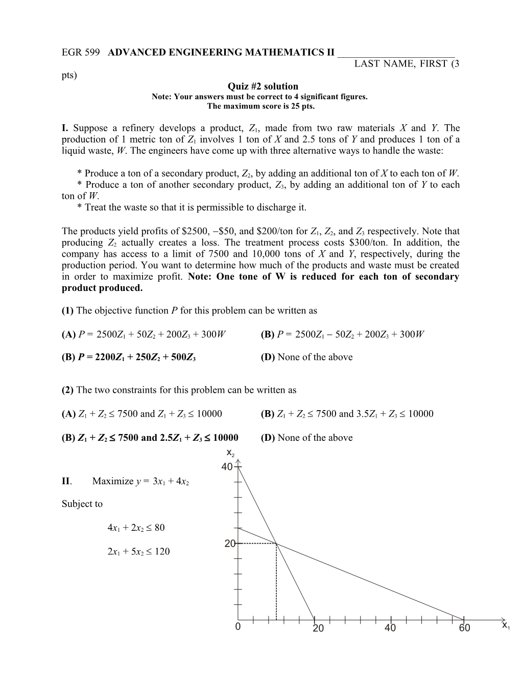 Egr 599 Advanced Engineering Mathematics Ii ______