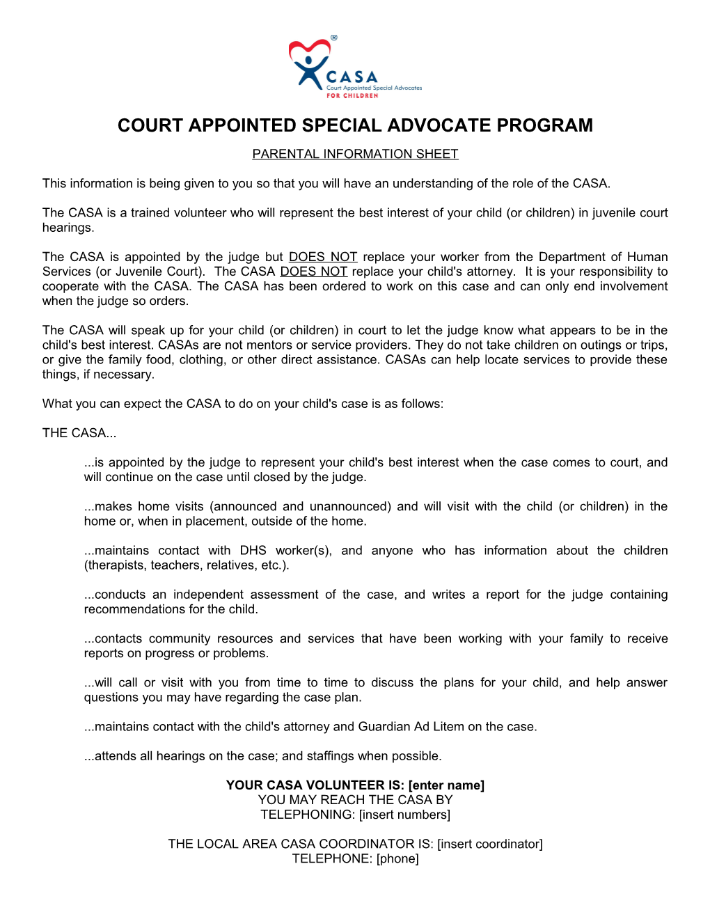 Court Appointed Special Advocate Program