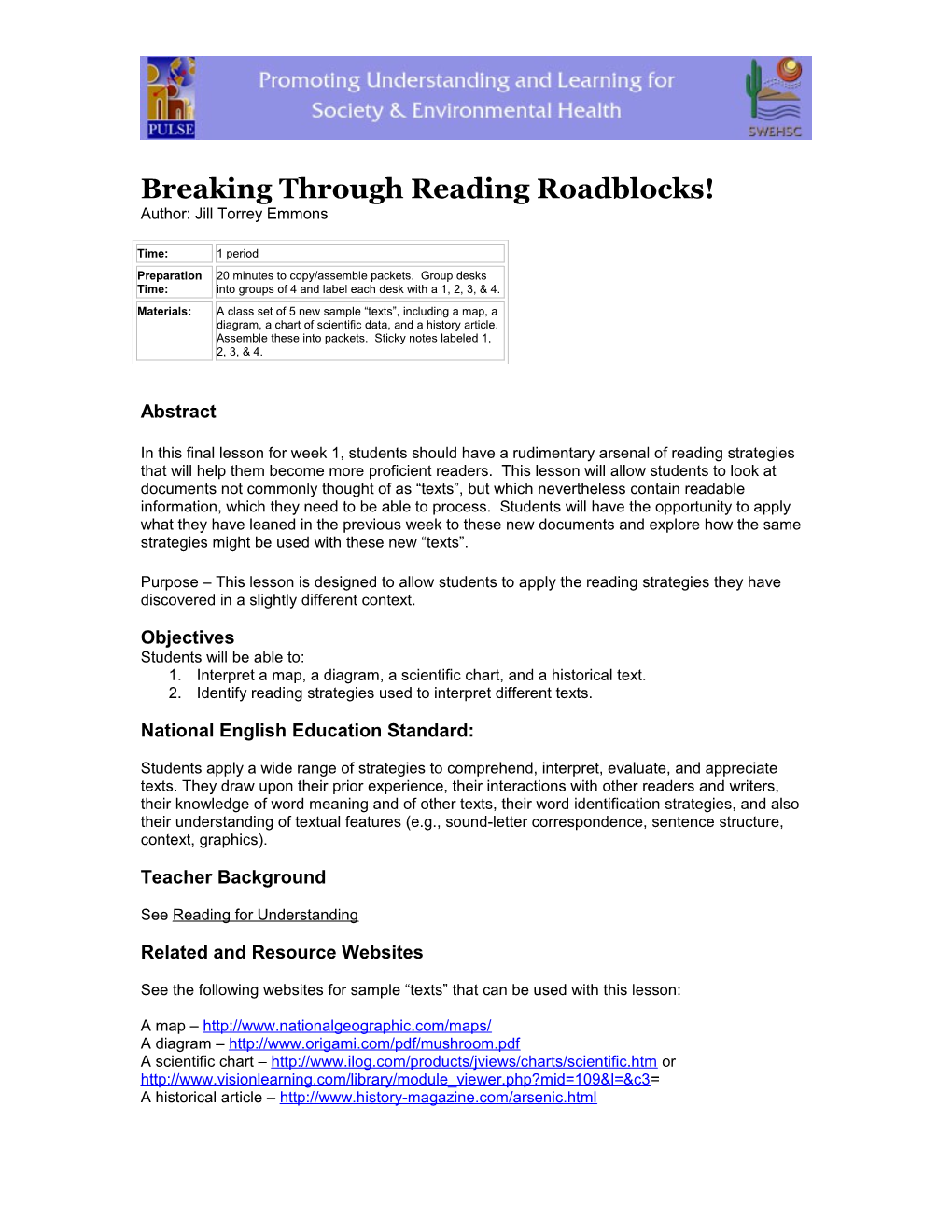 Breaking Through Reading Roadblocks!