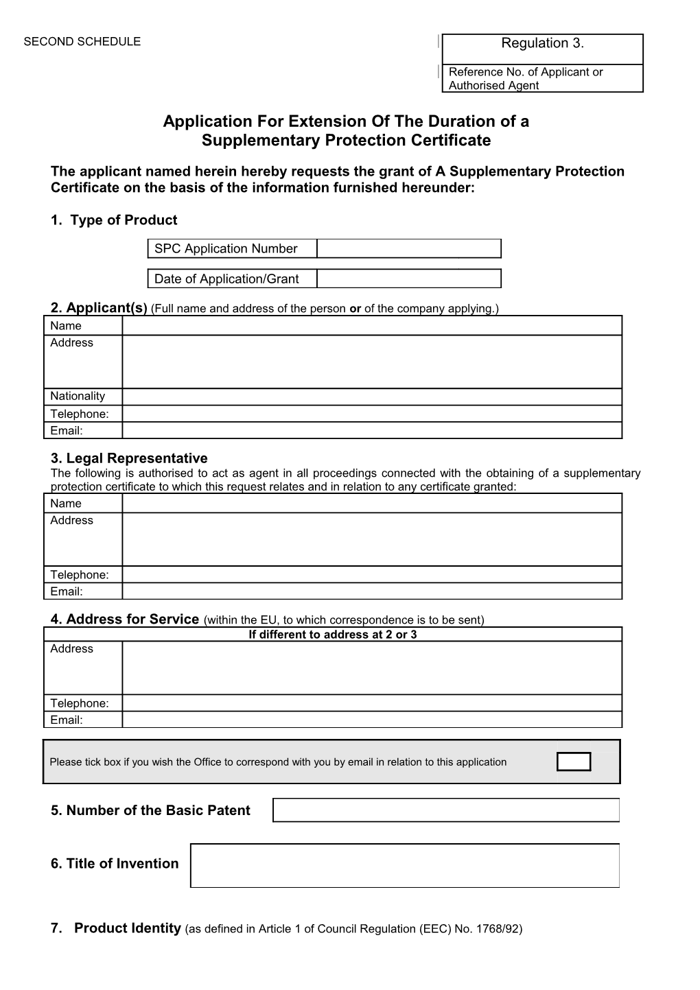 Application for Extension of the Duration of A