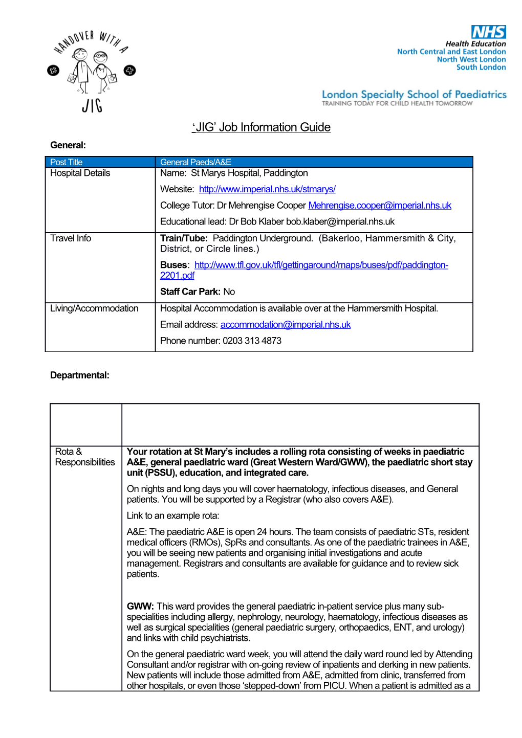 JIG Job Information Guide s2