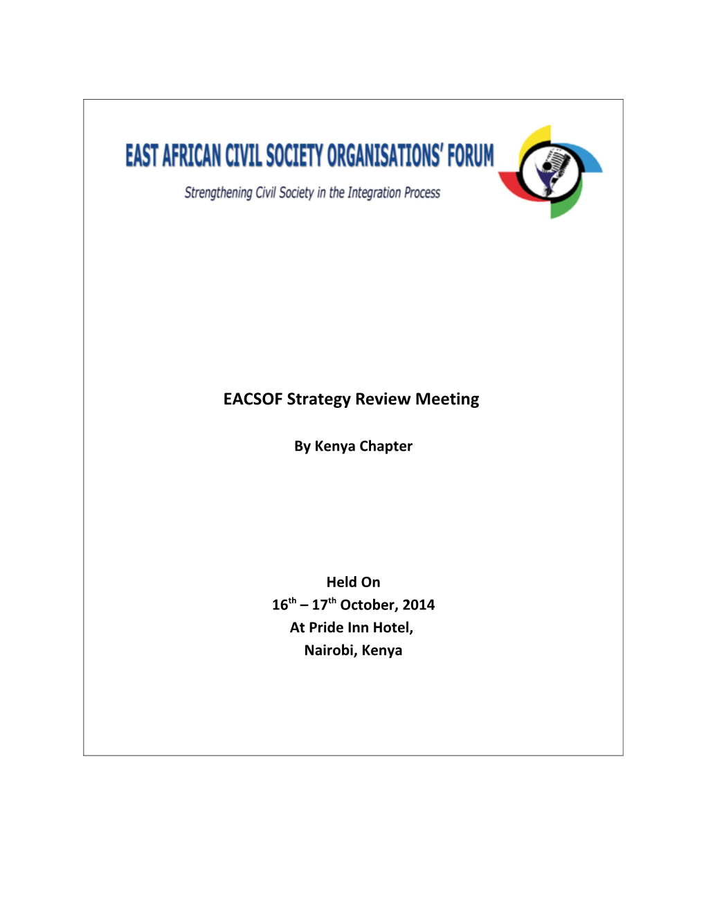 EACSOF Strategy Review Meeting