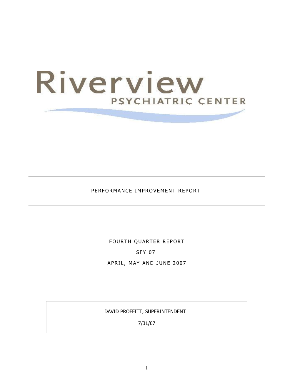 Section I: Departmental Quality Assessment & Performance Improvement .4