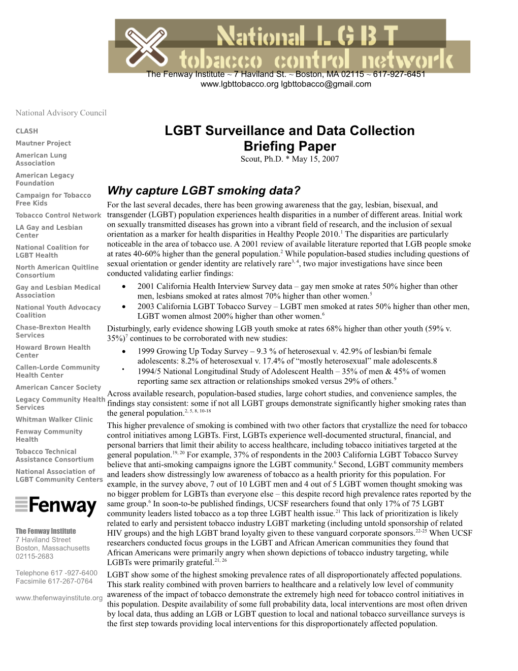 LGBT Surveillance and Data Collection