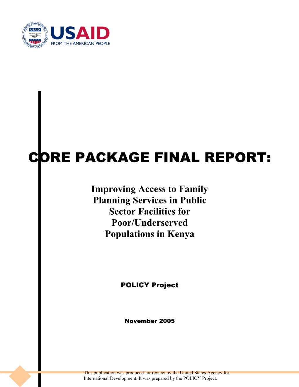 Core Package Final Report