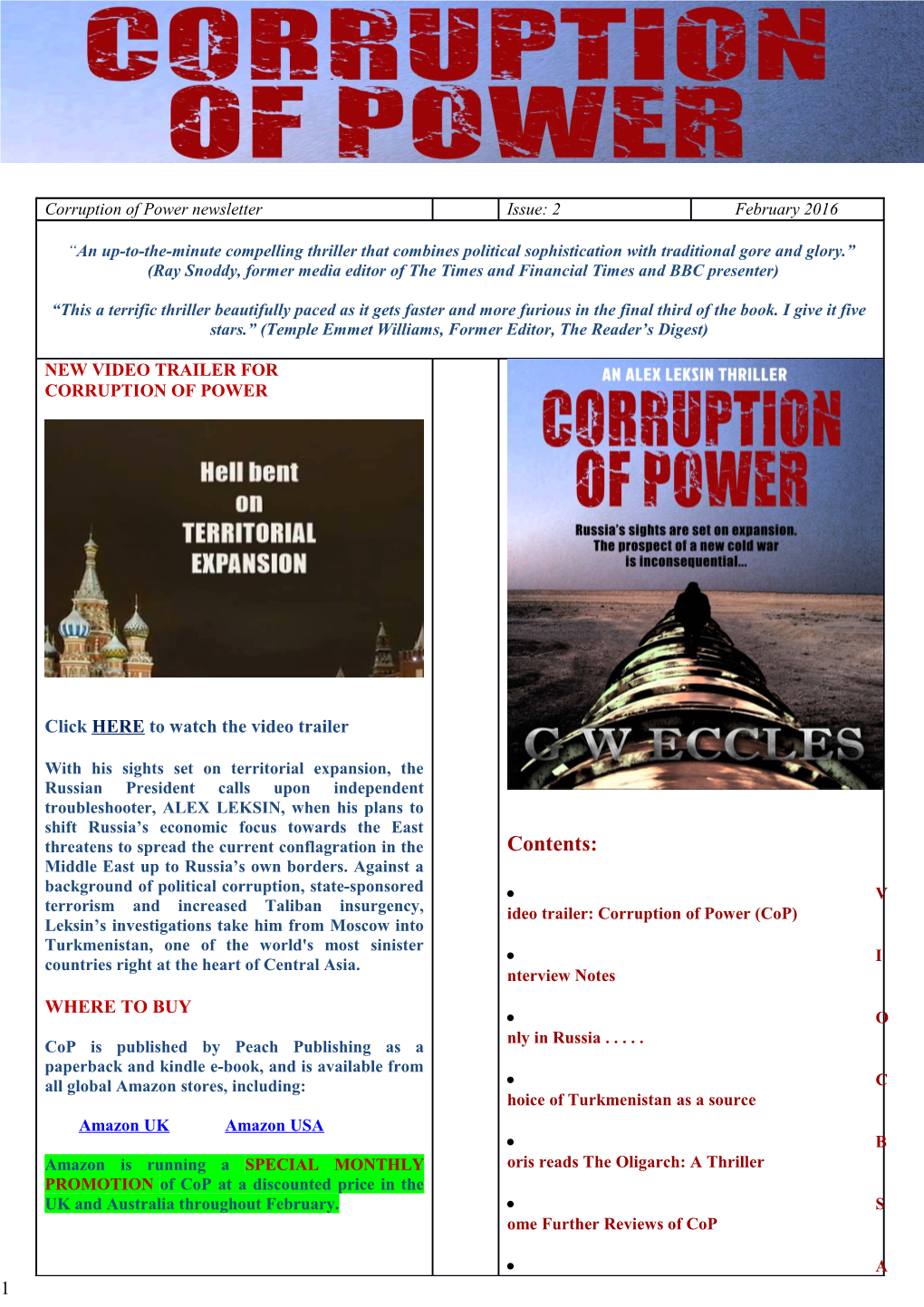 Video Trailer: Corruption of Power (Cop)