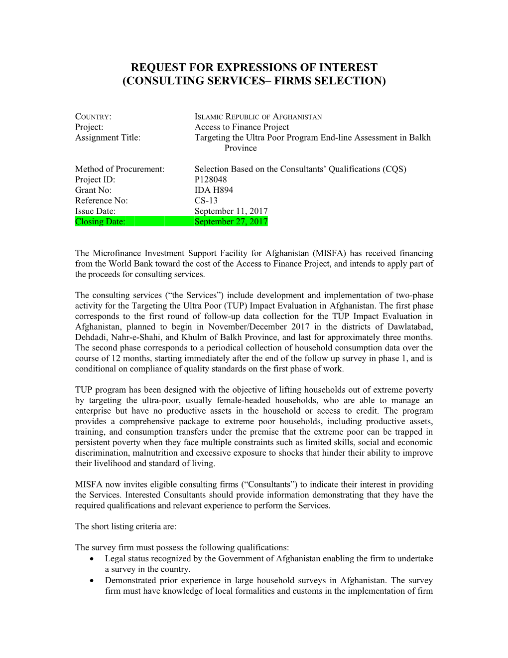 Sample Format for Individual Procurement Notice s5