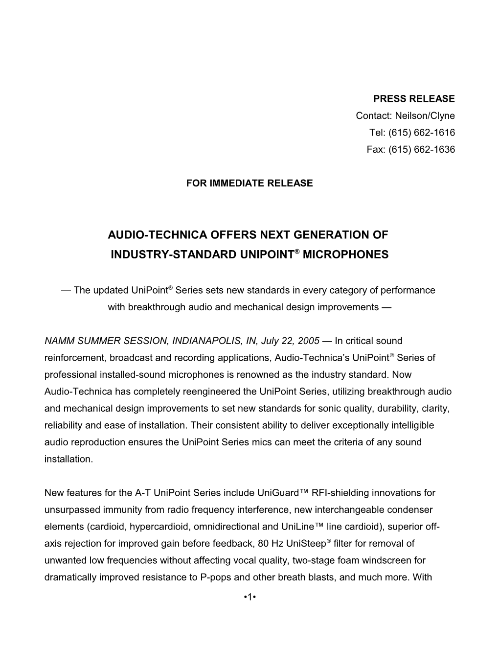 Audio-Technica Offers Next Generation Of