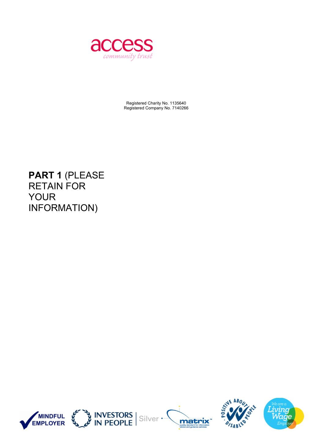 Registered Charity No. 1135640