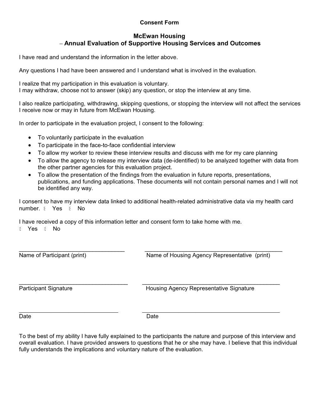 Information Letter / Consent Form