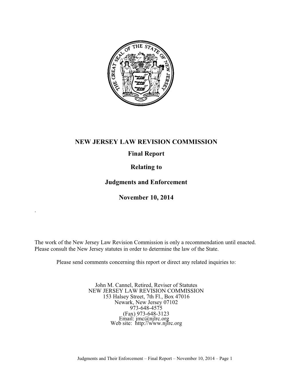 New Jersey Law Revision Commission s11