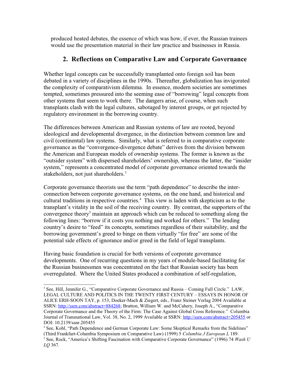Approaches to Teaching Comparative Corporate Governance