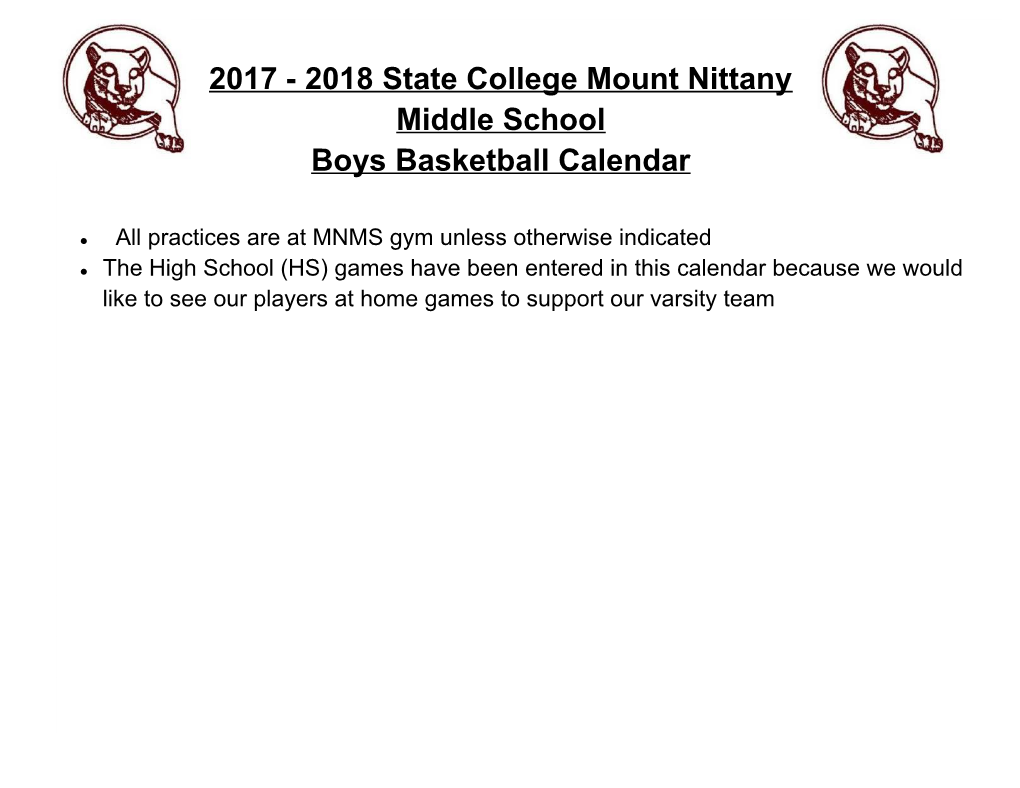 2017 - 2018 State College Mount Nittany Middle School