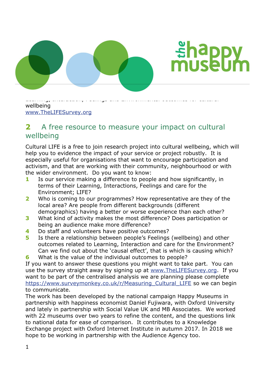 A Free Resource to Measure Your Impact on Cultural Wellbeing