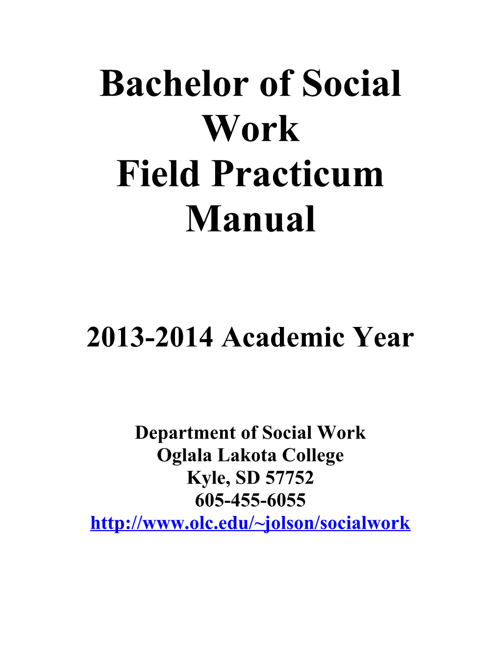 Bachelor of Social Work