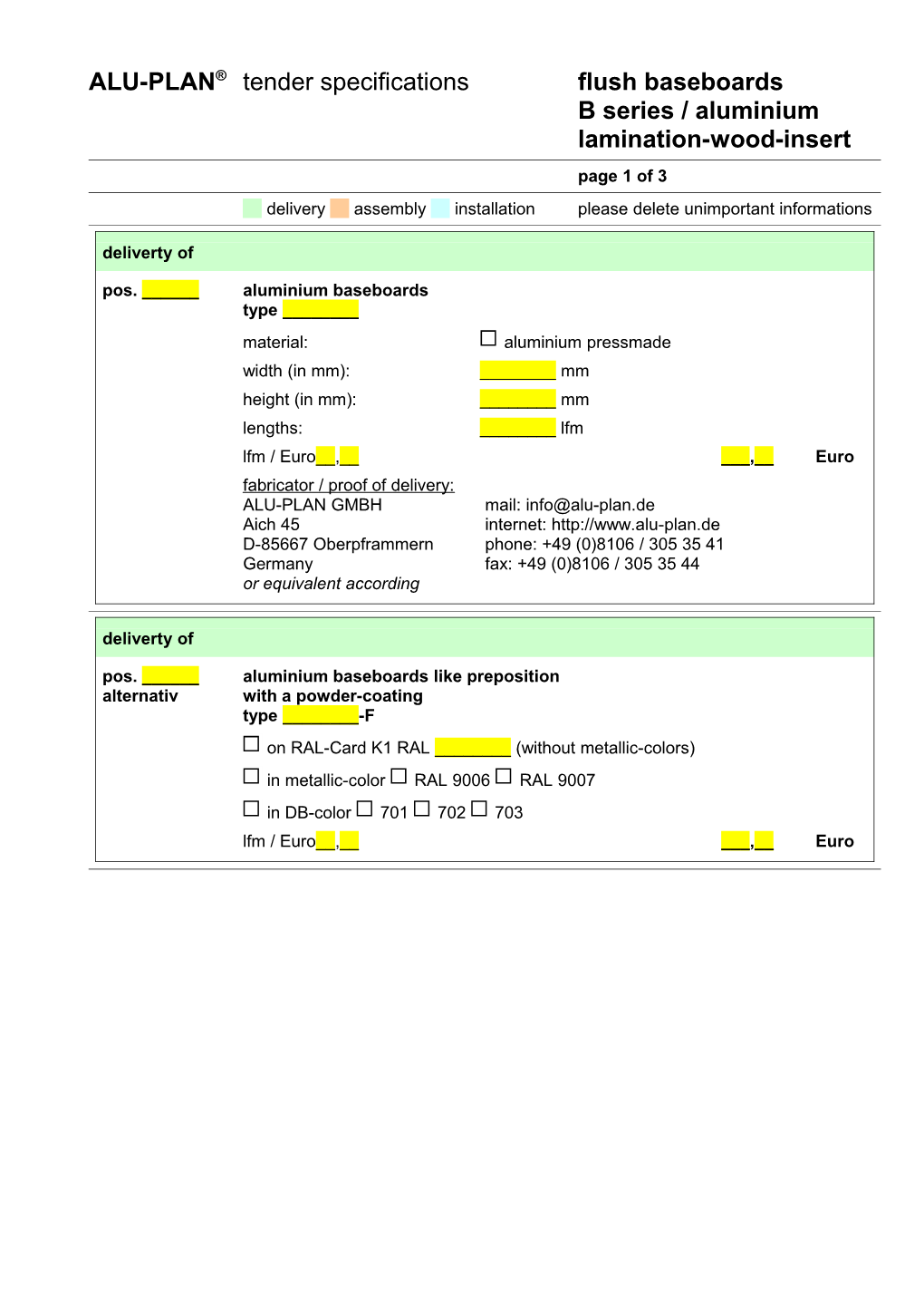 ALU-PLAN - Eckschutzprofile