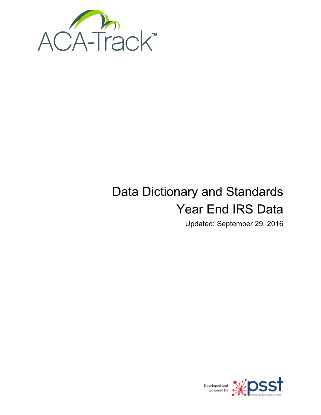Data Dictionary and Standards