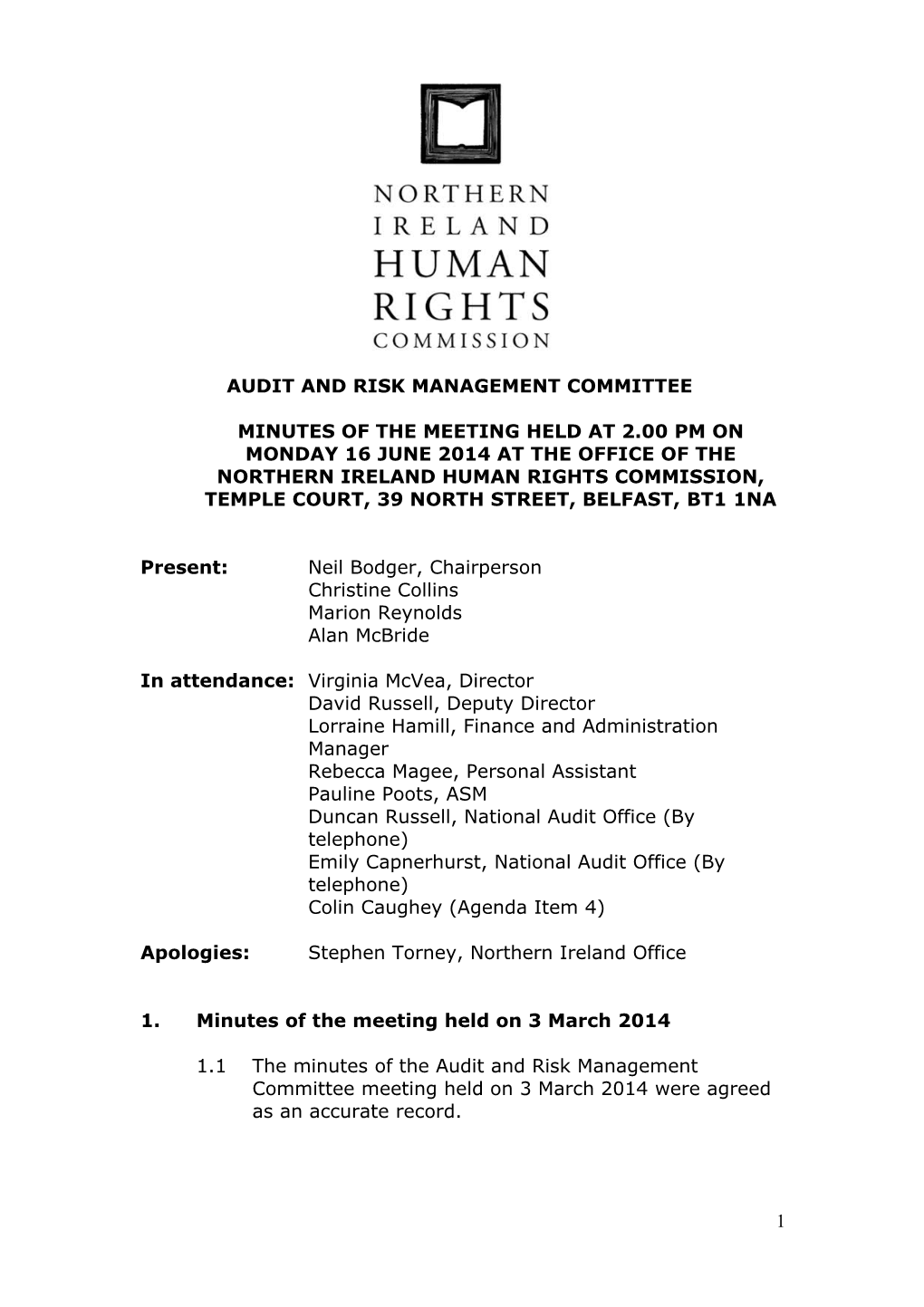 Audit and Risk Management Committee
