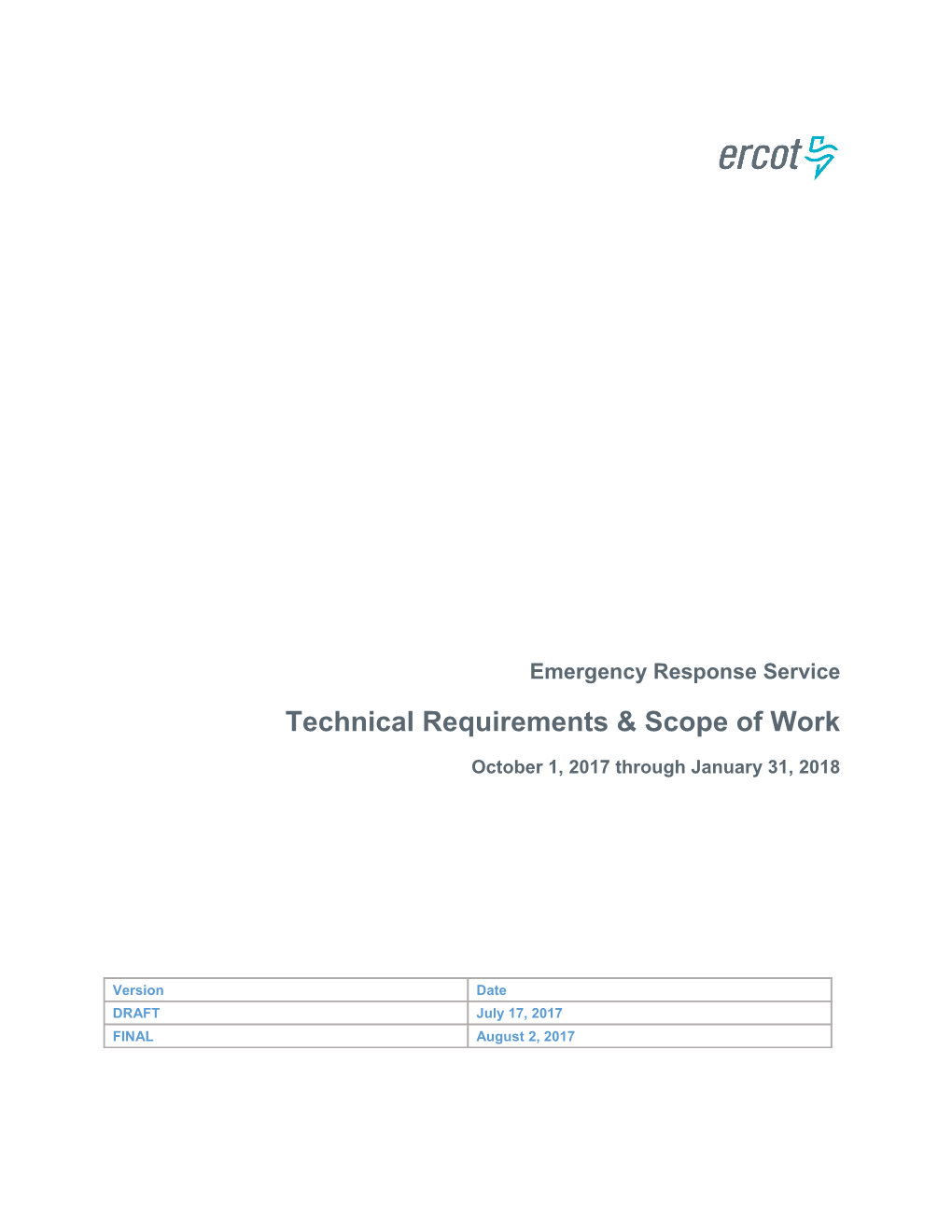 Technical Requirements & Scope of Work