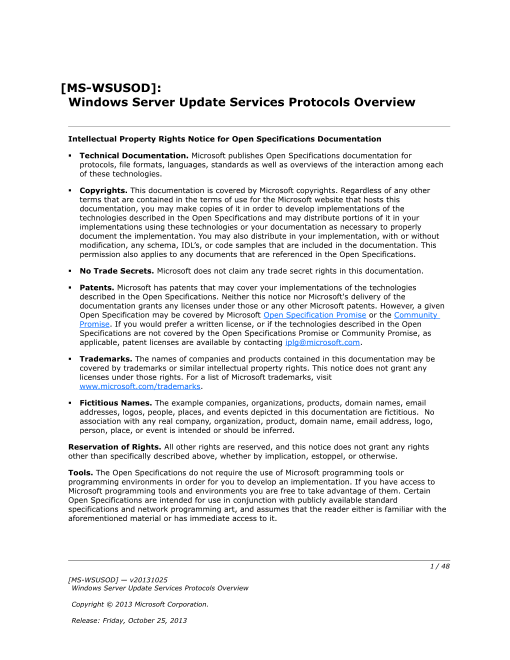 Intellectual Property Rights Notice for Open Specifications Documentation s11