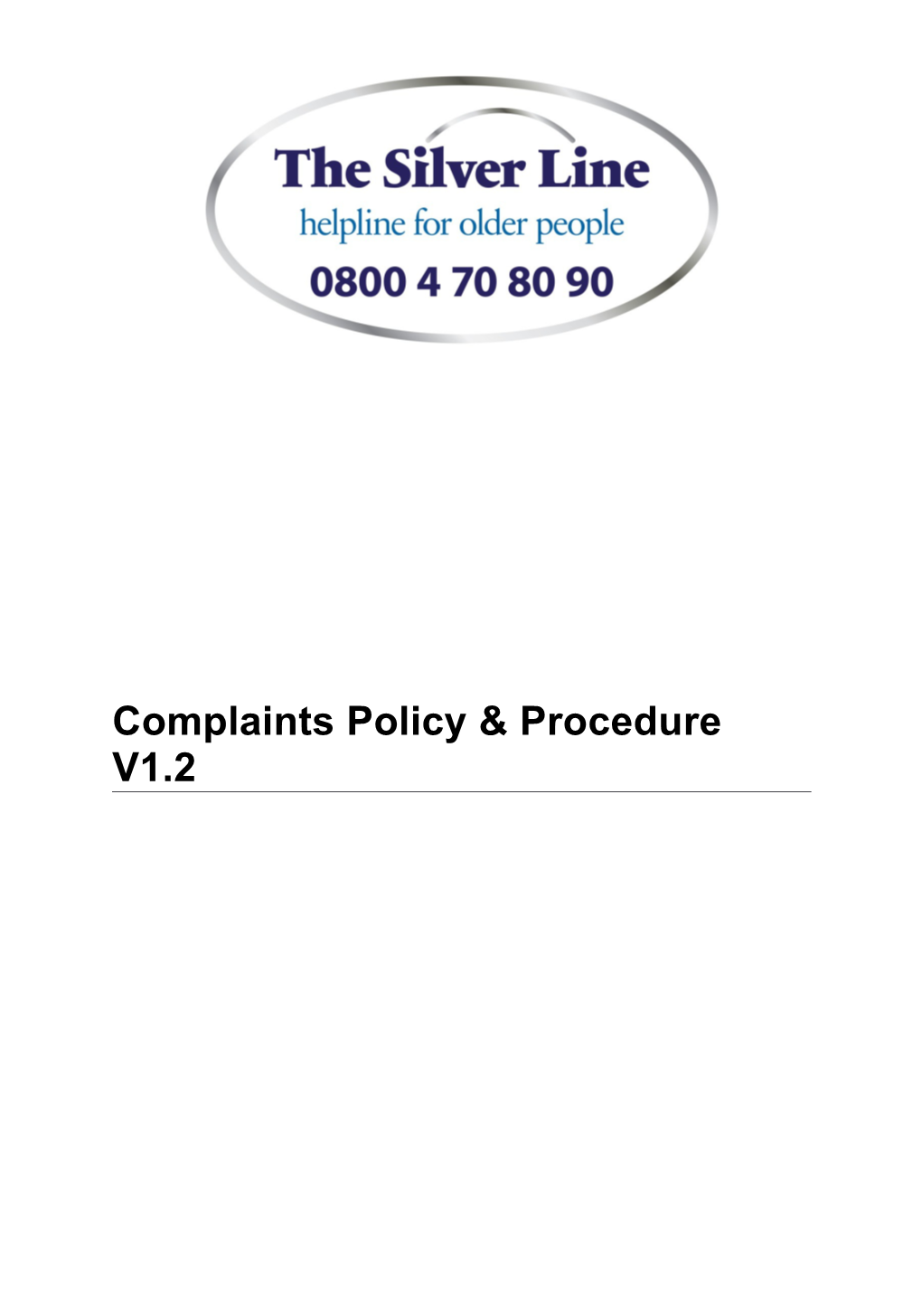 Complaints Policy & Procedure V1.2