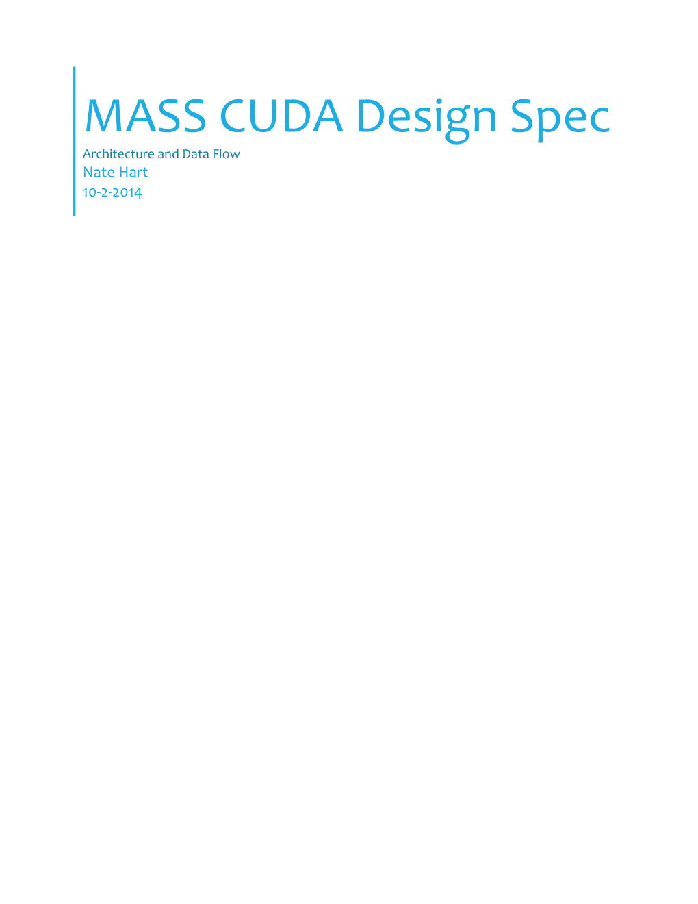 MASS CUDA Design Spec