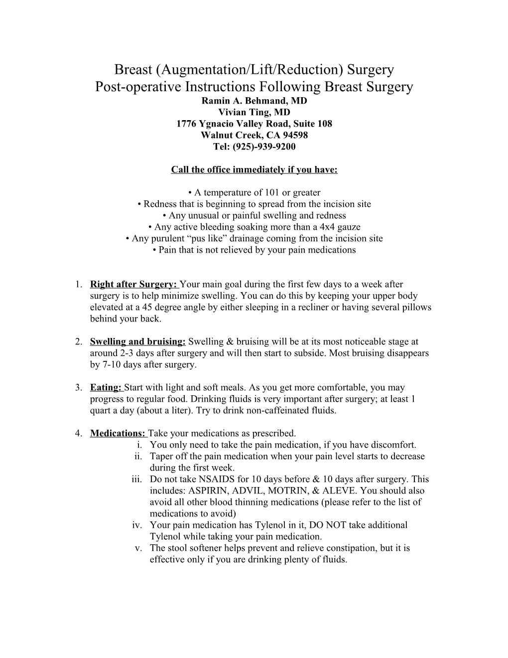 Breast (Augmentation/Lift/Reduction) Surgery