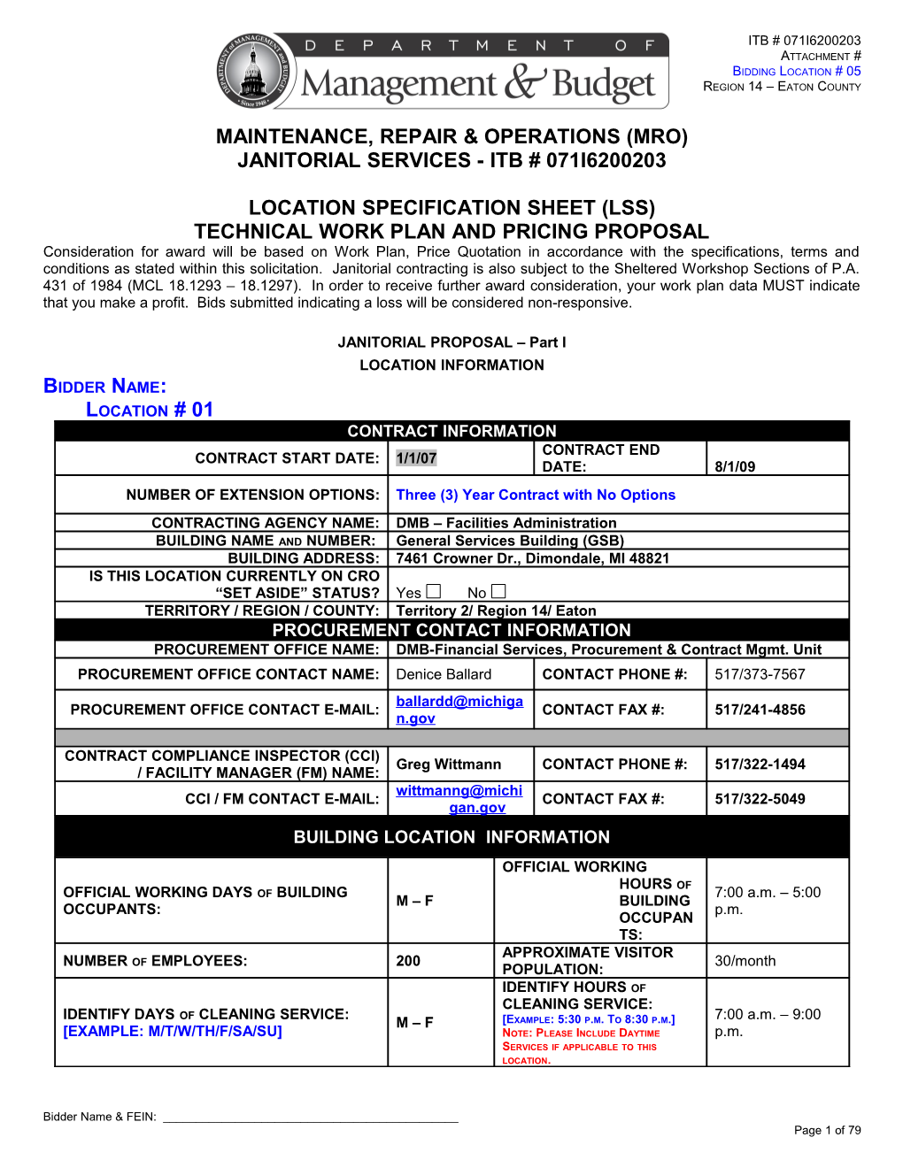 Part II of Technical Proposal