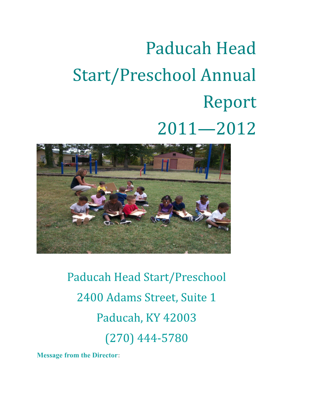 Paducah Head Start/Preschool Annual Report