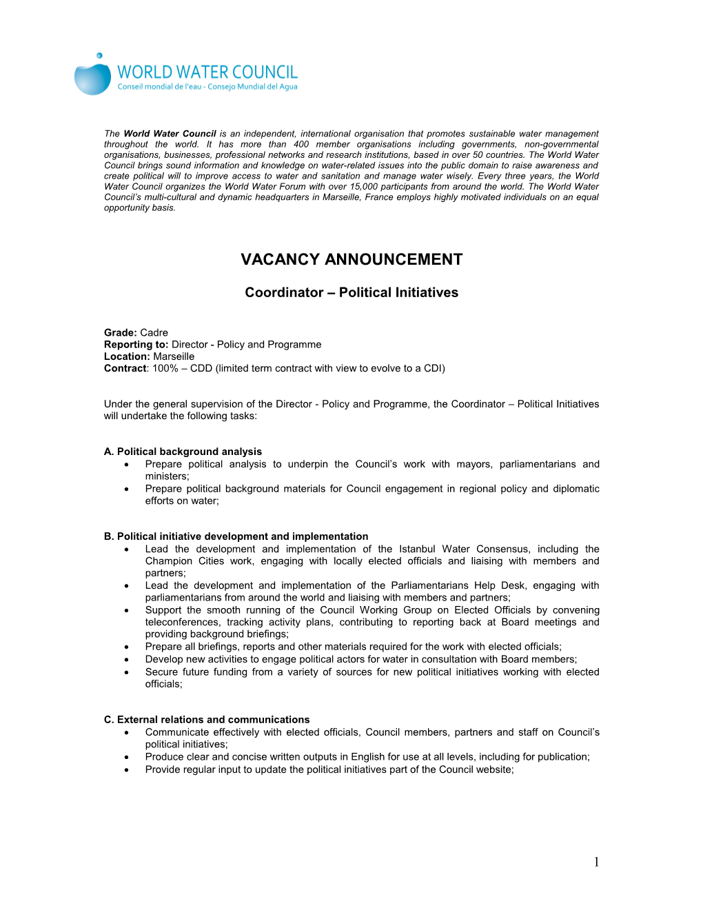 Vacancy Announcement s7