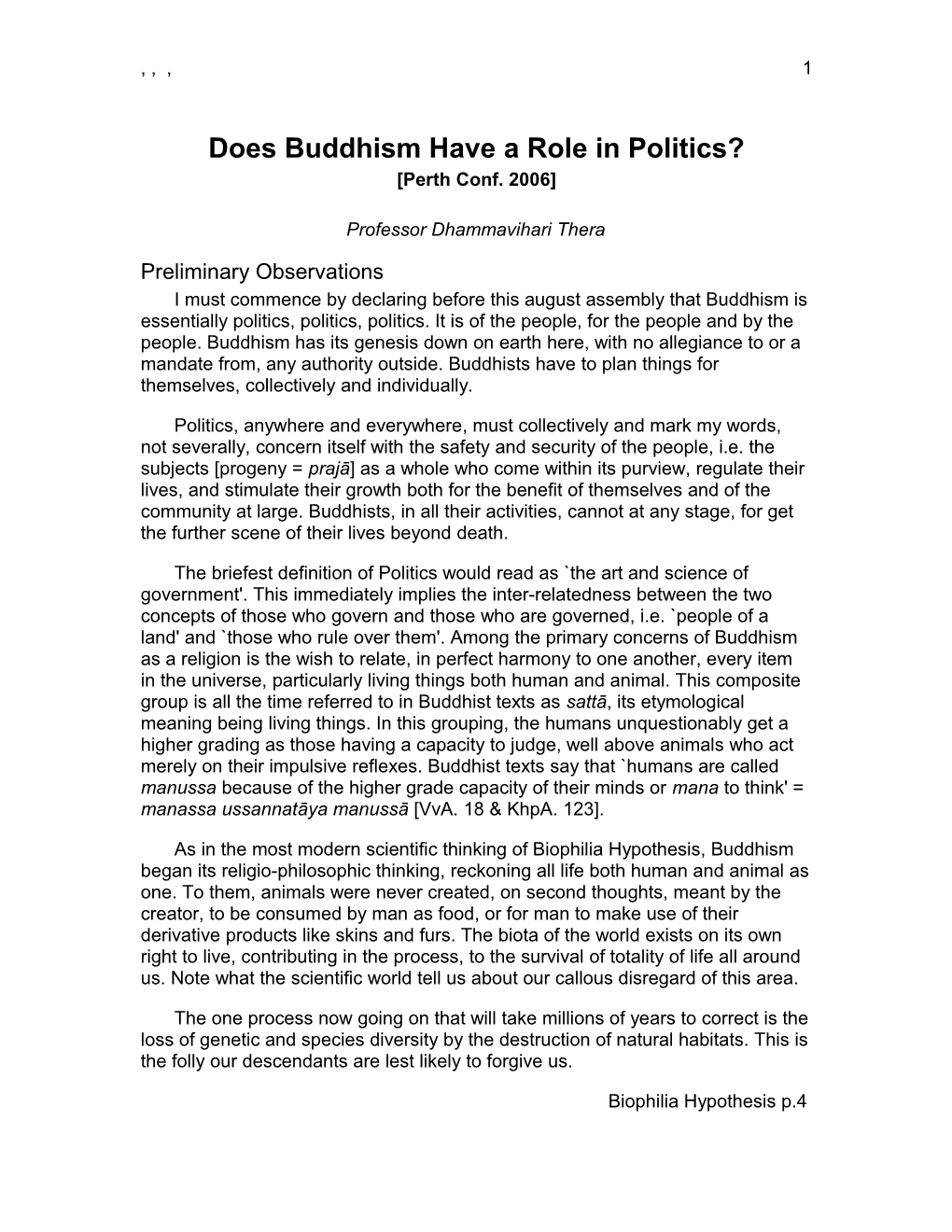 Does Buddhism Have a Role in Politics?