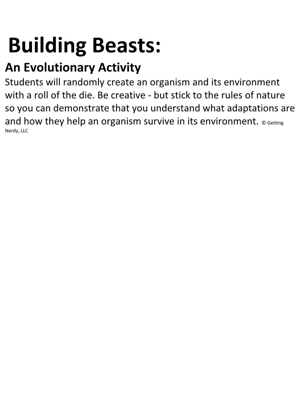 An Evolutionary Activity