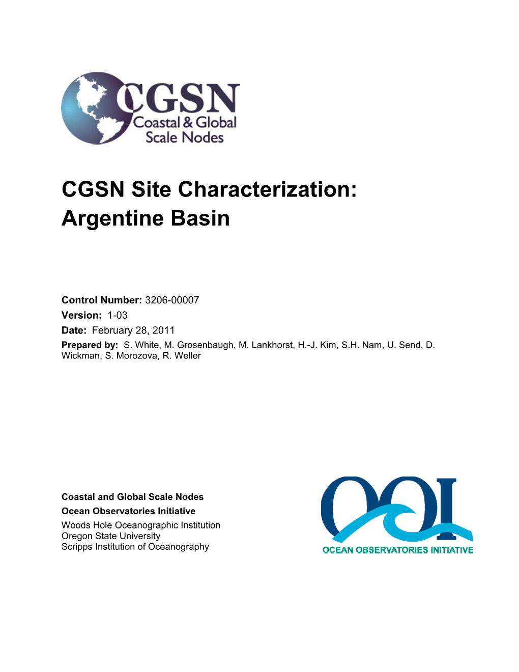 CGSN Site Characterization: Argentine Basin Array