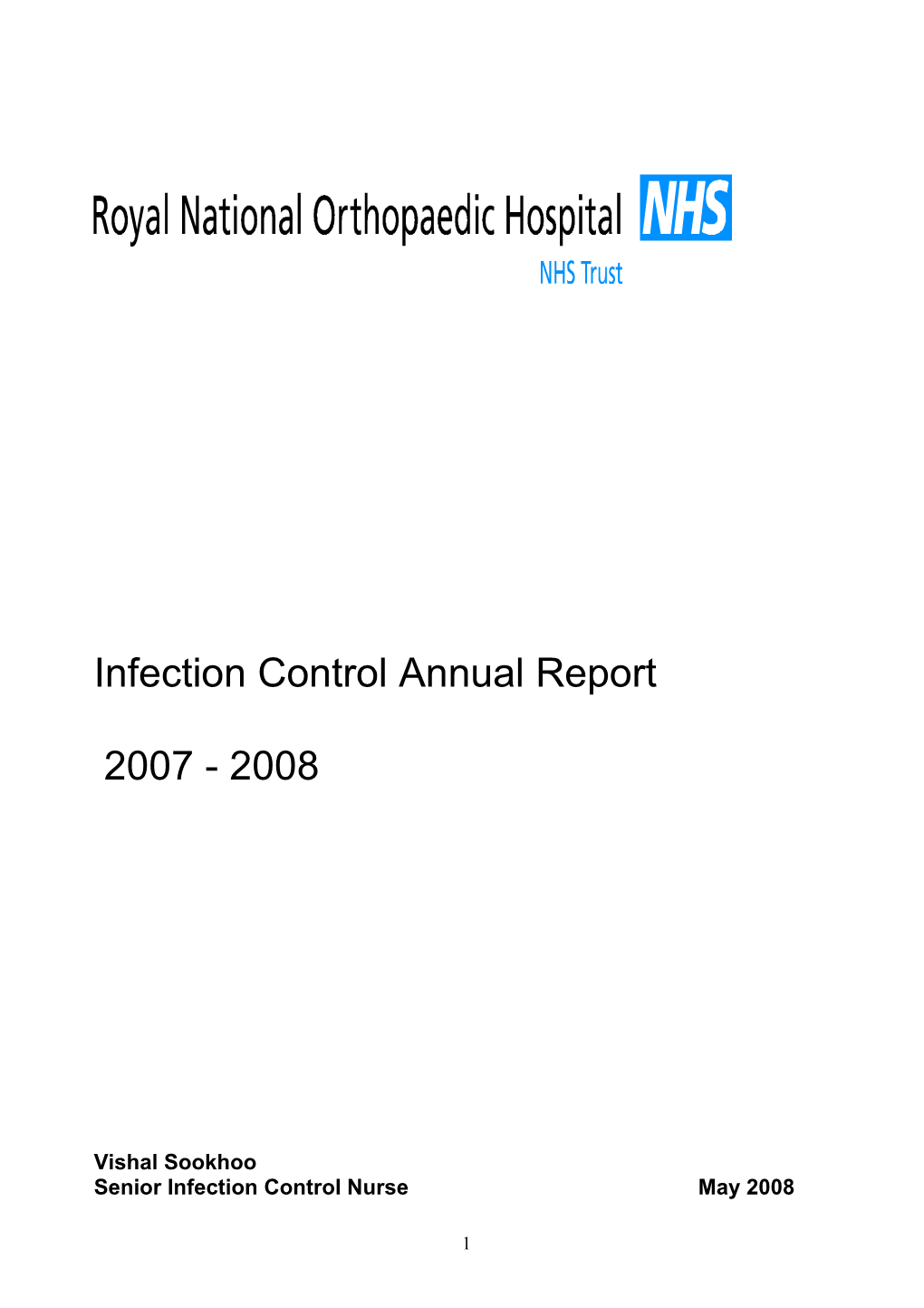 Infection Control Annual Report