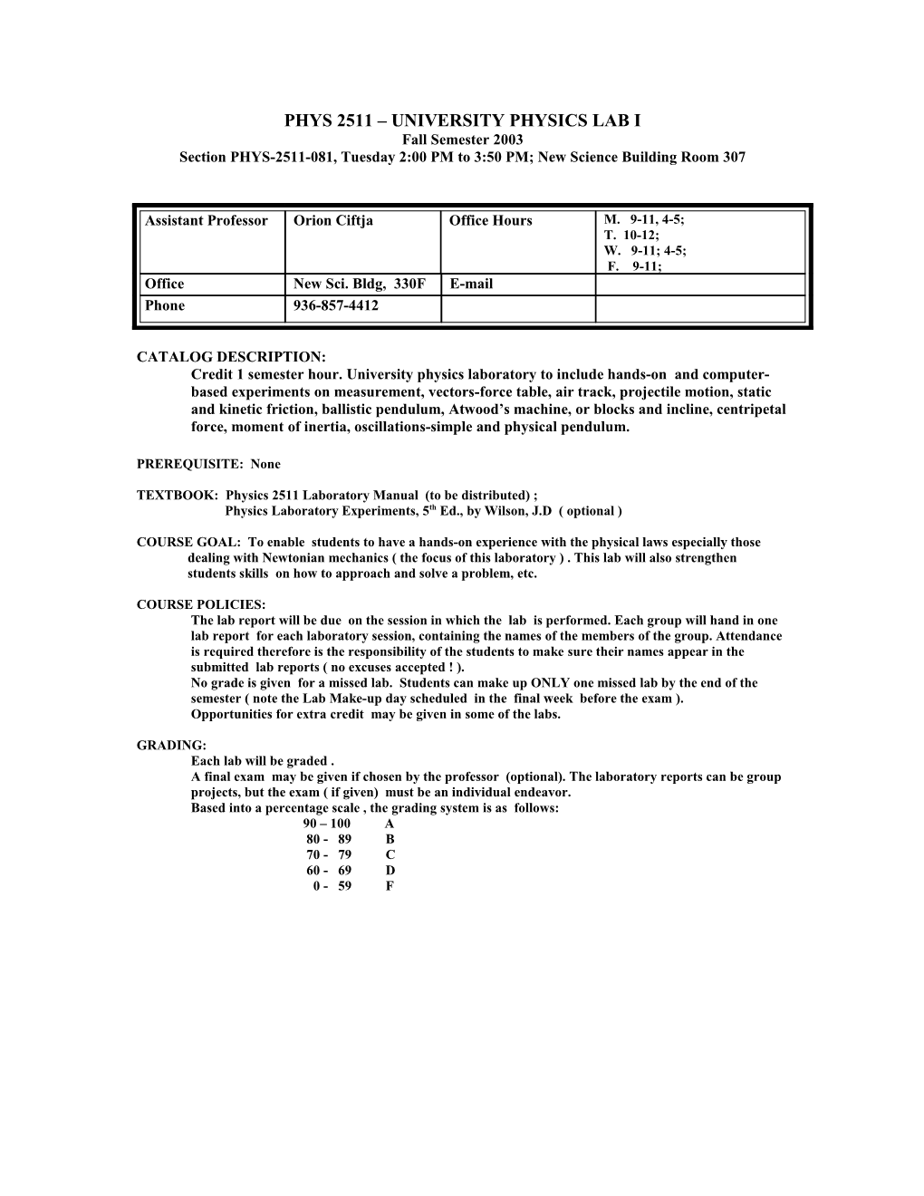 Phys 2014 General Physics