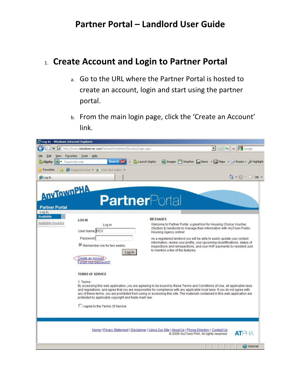 Partner Portal Landlord User Guide